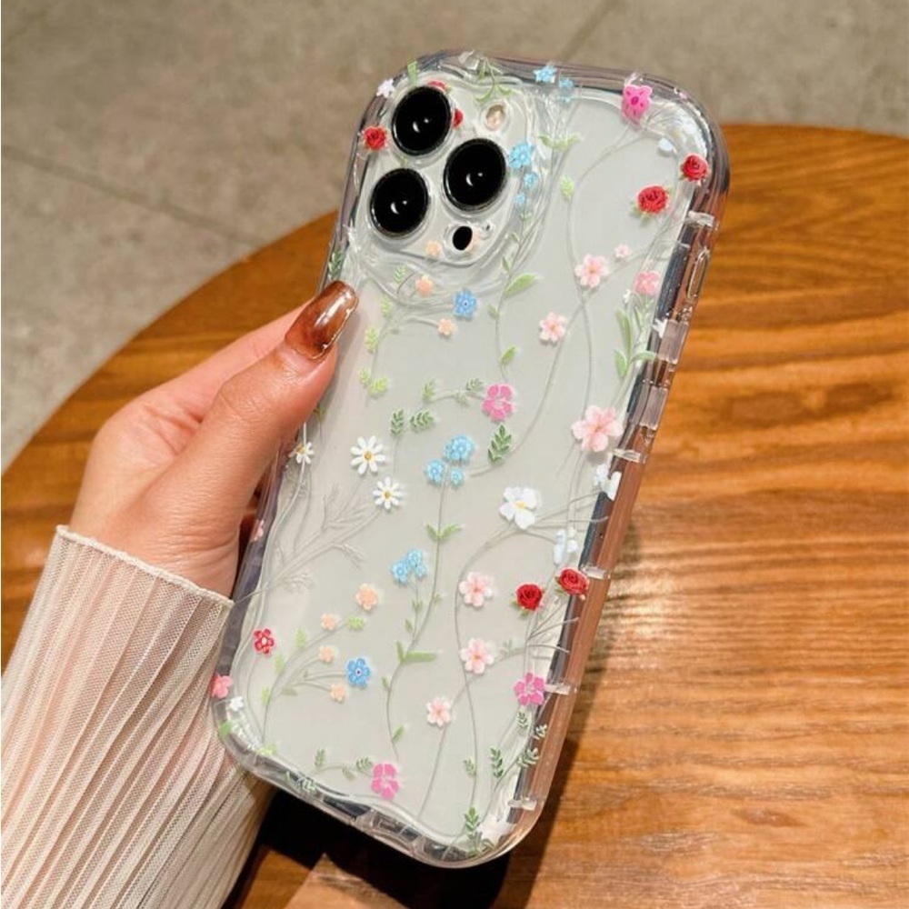 ⚠️Clearance iPhone 15/Pro/Pro Max Clear floral Phone Case - Picture 4 of 5